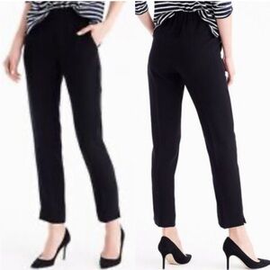 J. Crew 365 Easy Pant Black Tapered Crepe Trouser Size 4 Workwear